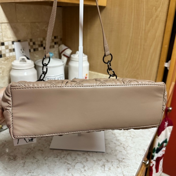 Gilda Paris Waffle Quilted Handbag/Shoulder Bag, NWT, Taupe Color - Picture 9 of 13